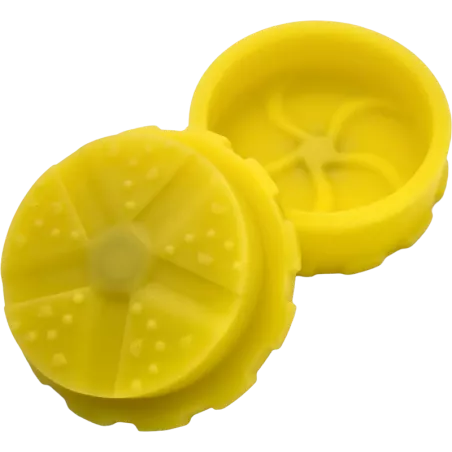 Hashy – Grinder Yellow en silicone alimentaire 40 mm 2 parties