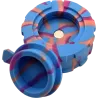 Hashy – Grinder Blue & Purple en silicone alimentaire 40 mm 2 parties