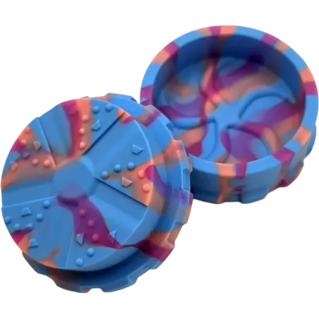 Hashy – Grinder Blue & Purple en silicone alimentaire 40 mm 2 parties