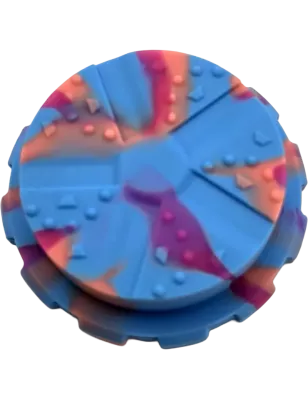 Hashy – Grinder Blue & Purple en silicone alimentaire 40 mm 2 parties