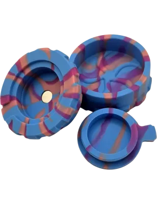 Hashy – Grinder Blue & Purple en silicone alimentaire 40 mm 2 parties