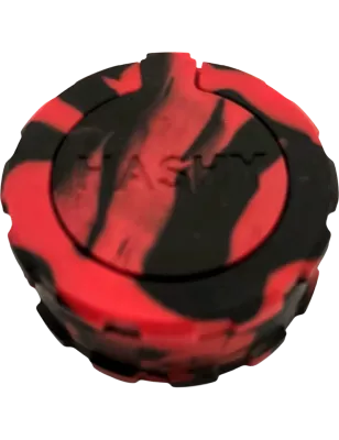 Hashy – Grinder Black & Red aus lebensmittelechtem Silikon 40 mm, 2-teilig