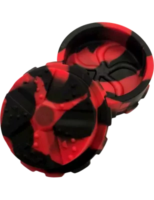 Hashy – Grinder Black & Red aus lebensmittelechtem Silikon 40 mm, 2-teilig