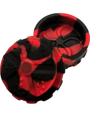 Hashy – Black & Red 40 mm 2-piece food-grade silicone grinder