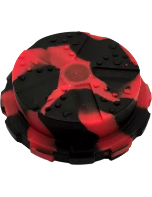 Hashy – Grinder Black & Red aus lebensmittelechtem Silikon 40 mm, 2-teilig