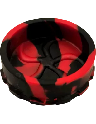 Hashy – Grinder Black & Red en silicone alimentaire 40 mm 2 parties