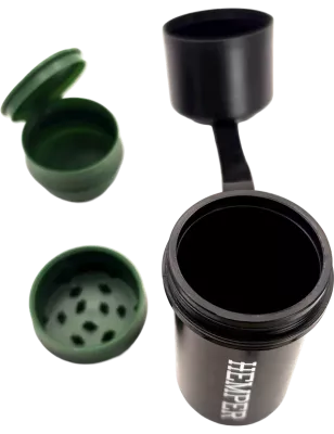 HEMPER – The Keeper Grinder & Boîte de rangement 3-en-1 Black