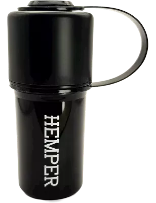 HEMPER – The Keeper Grinder & Boîte de rangement 3-en-1 Black