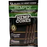 Hemper – Hemp Cones Natural + Glass Tips Mini x4