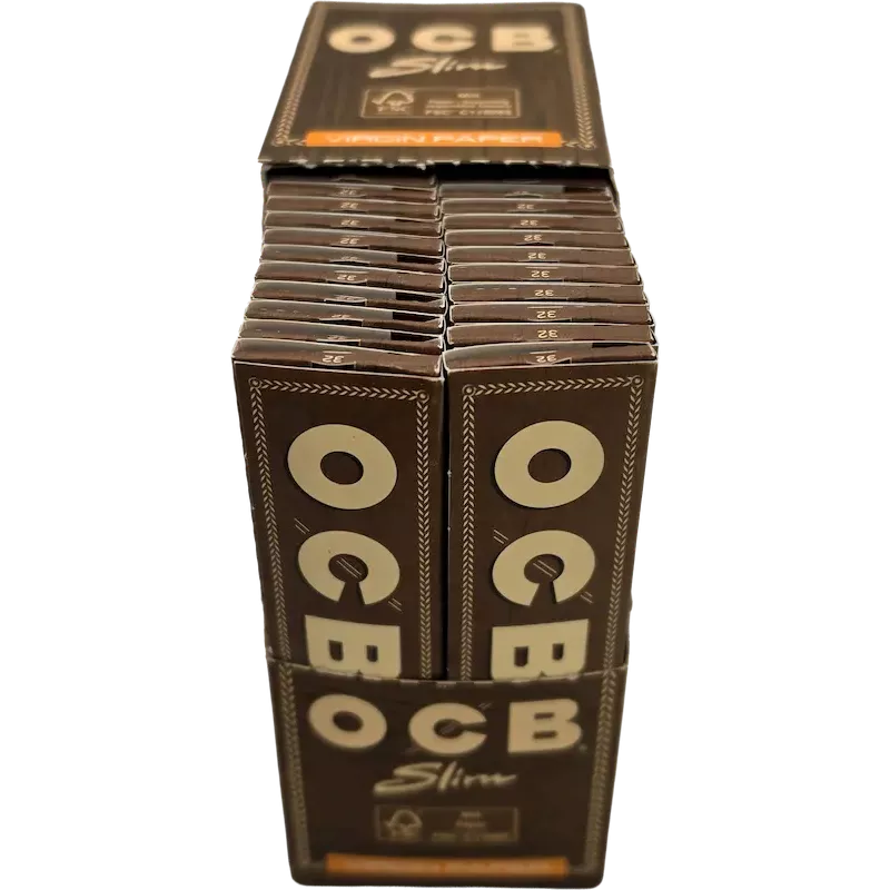 OCB Virgin Brown Slim – Box 50 carnets