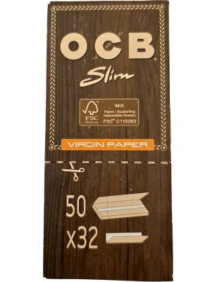 OCB Virgin Brown Slim – Box mit 50 Heften