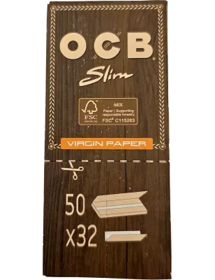 OCB Virgin Brown Slim – Box of 50 booklets