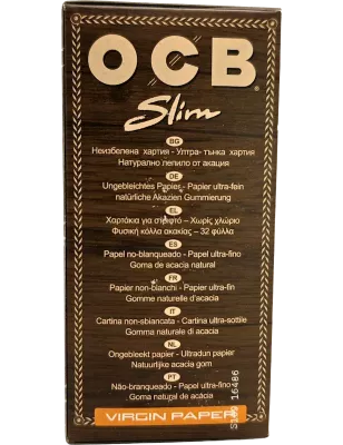 OCB Virgin Brown Slim – Box mit 50 Heften