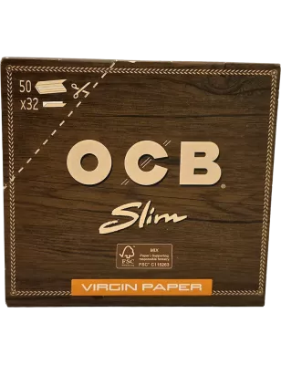 OCB Virgin Brown Slim – Box 50 carnets