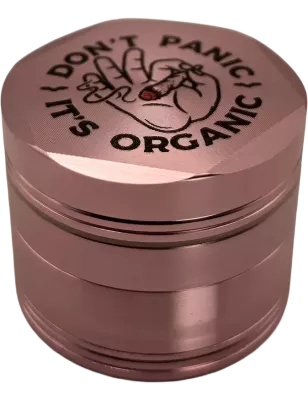 Grinder in alluminio Don't Panic rosa – 4 scomparti 55 mm
