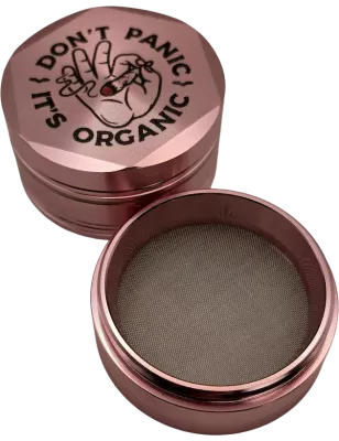 Grinder Aluminium Don't Panic rose – 4 parties 55 mm