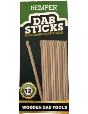 Hemper Dab Sticks in legno naturale – 12 pezzi