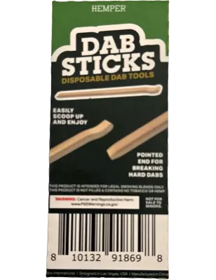Hemper Dab Sticks en bois naturel – 12 pièces