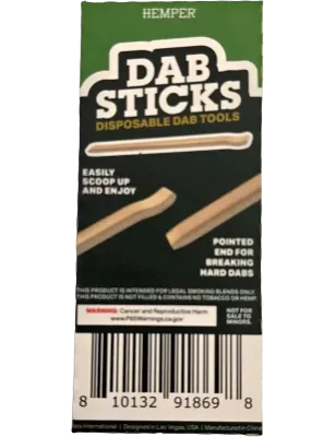 Hemper Natural Wood Dab Sticks – 12 pieces
