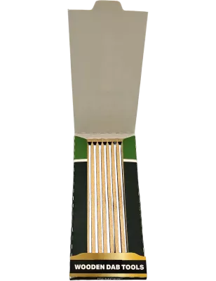 Hemper Dab Sticks aus Naturholz – 12 Stück