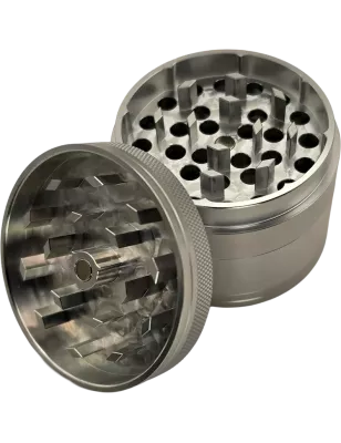 RAW CNC Aluminium-Grinder 4-teilig 56 mm Metallgrau