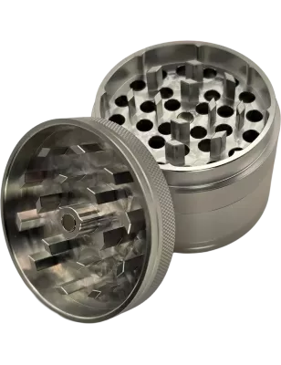 RAW Grinder CNC in alluminio 4 parti 56 mm grigio metallizzato