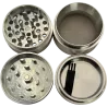 RAW Grinder CNC in alluminio 4 parti 56 mm grigio metallizzato