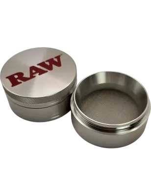 RAW 4-piece 56 mm CNC aluminium grinder, metallic grey