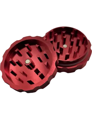 Alu-Grinder Flower Red 2-teilig 50 mm