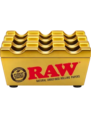 RAW Regal Windschutz-Aschenbecher aus Metall – Gold