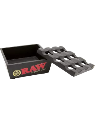 RAW Regal windfester Metall-Aschenbecher – Schwarz