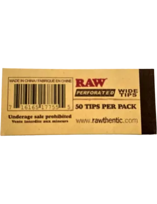 RAW Perforated Wide Tips – 50 Tips