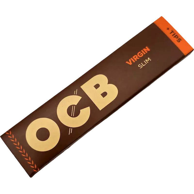 OCB Virgin Brown Slim + Tips – 32 Papers