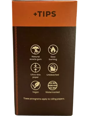 OCB Virgin Brown Slim + Tips Box – 32 Booklets