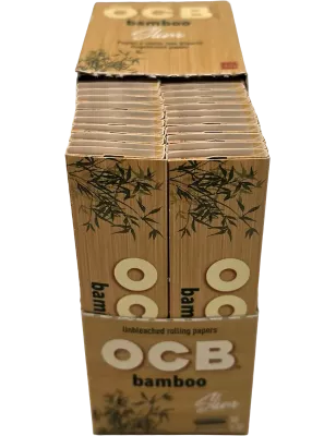 OCB Bamboo Slim Rolling Paper Box – 50 Booklets