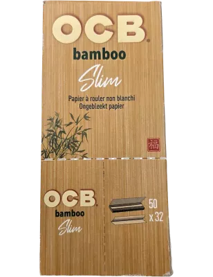 OCB Bamboo Slim Rolling Paper Box – 50 Booklets
