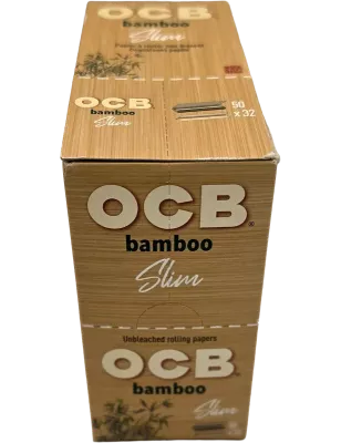 OCB Bamboo Slim Rolling Paper Box – 50 Booklets