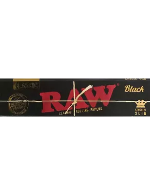Raw King Size Slim Classic Black Feuilles À Rouler