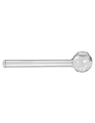 Öl- und Dab-Pfeife aus Klarglas – 120 mm