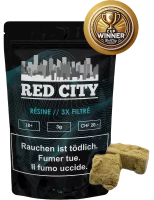 Red City 3x Filtré dreifach gefiltertes CBD-Harz – 3 g