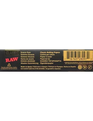 Raw King Size Slim Classic Black Cartine