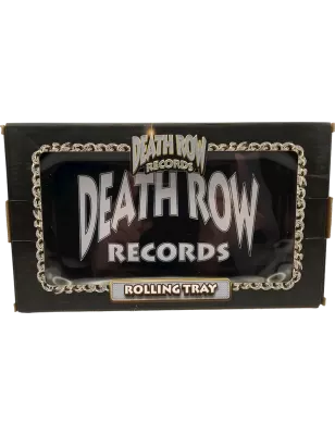 Death Row Records Original logo Schwarzes Metall-Drehtablett – 26,9 × 16 cm