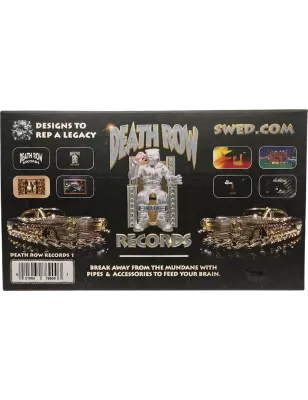 Death Row Records Original logo Plateau à rouler noir en métal – 26,9 × 16 cm