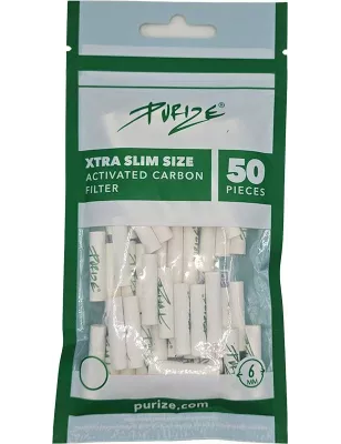 Purize Xtra Slim 6 mm Charbon Actif – 50 pièces white