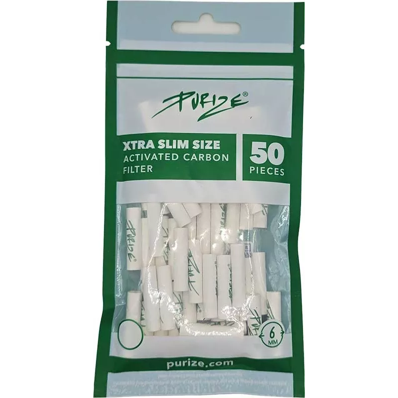 Purize Xtra Slim 6 mm Charbon Actif – 50 pièces white