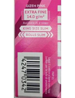 Gizeh Pink Rolls Slim Extra Fine (5 m)