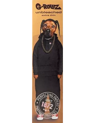 G-Rollz Pets Rock “Rap” – Unbleached King Size Slim Papers + Tips