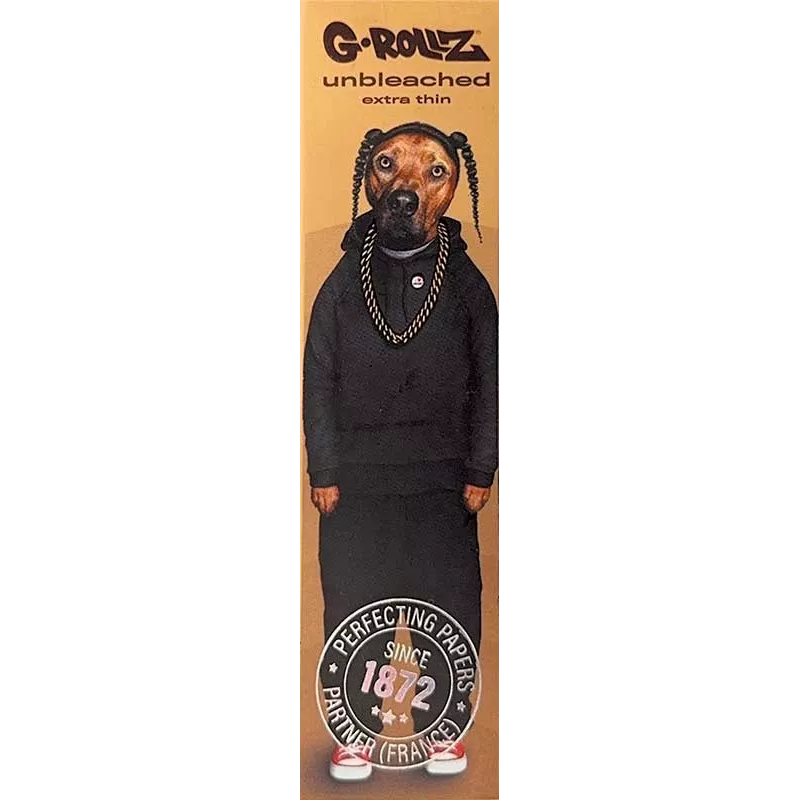 G-Rollz – Pets Rock Rap Unbleached King Size Slim Papers