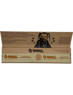 G-Rollz – Pets Rock Rap Unbleached King Size Slim Papers