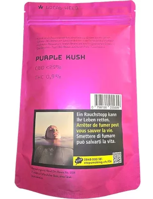 Local Weed – Purple Kush CBD Trim Indoor
